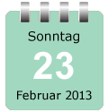 Mini-Kalenderblatt Datum