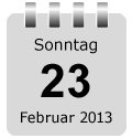 Mini-Kalenderblatt Datum