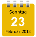 Mini-Kalenderblatt Datum